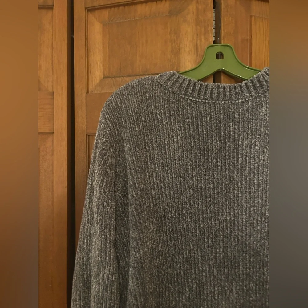 Orvis Women’s Sz M Silver Oversized Chunky Lagenlook Hippie Granola Sweater